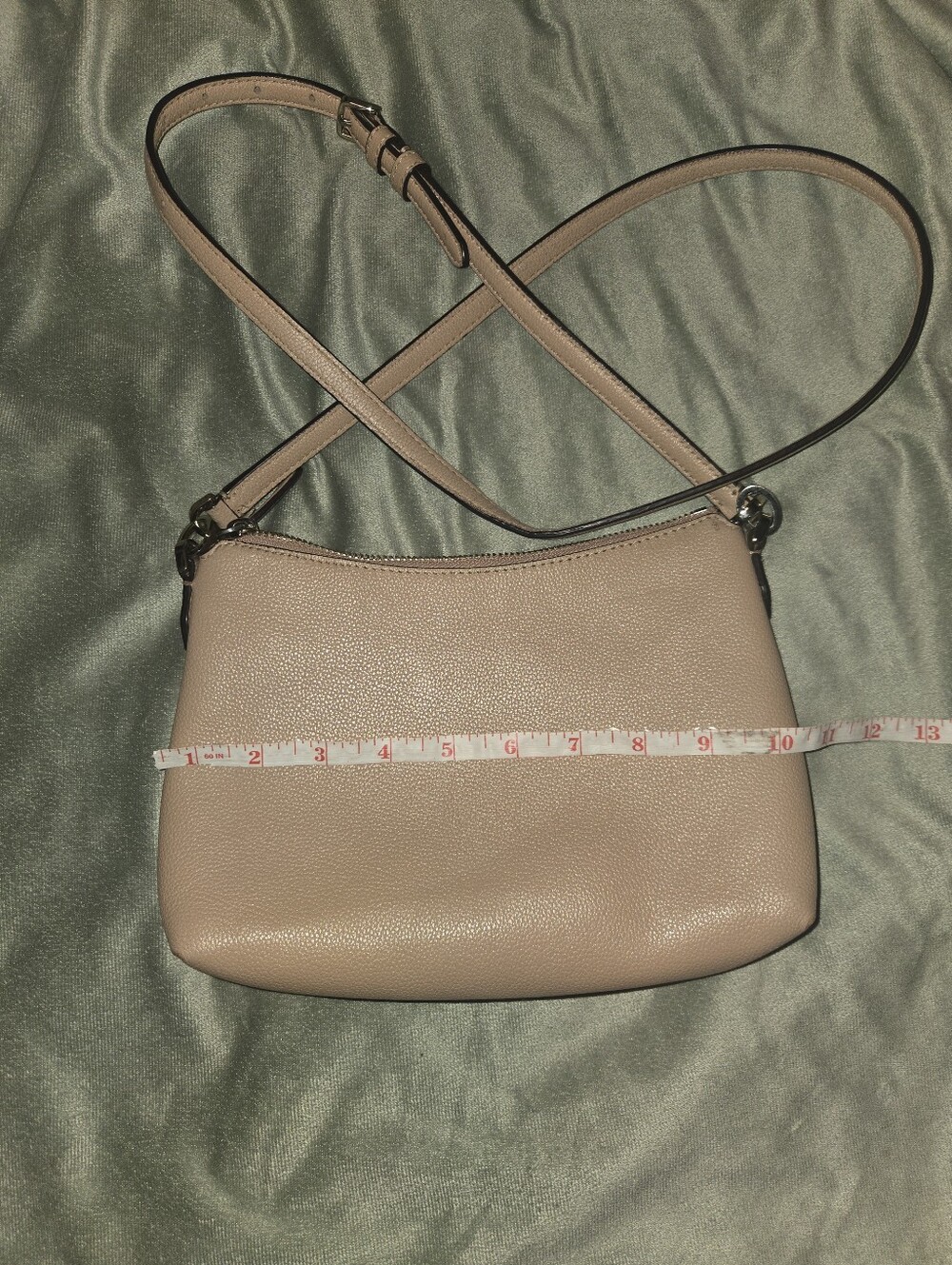 kate spade pebbled leather crossbody in taupe beige - Picture 7 of 8